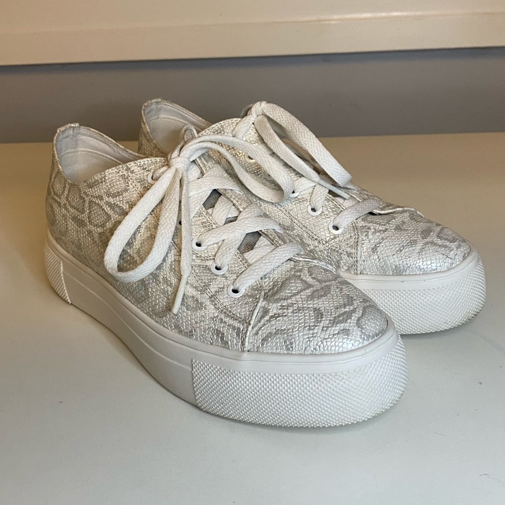 Shiny Croc Platform Sneakers - image 2
